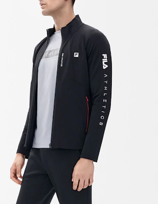 FILA Jaket Track Rajut Hitam dengan Cetakan Logo A11M331501A-BK Details for FILA Jaket Track Rajut Hitam dengan Cetakan Logo A11M331501A-BK