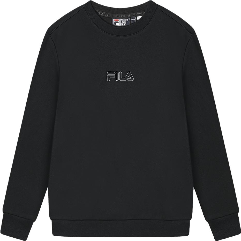 FILA Black Knitted Pullover Casual Winter Sweatshirt F11M348208F-BK