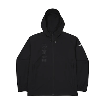 FILA Black Letter Print Hooded Jacket FS2JKF3203M-BLK