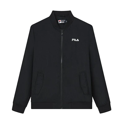 FILA Black Lightweight Breathable Jacket with Solid Logo Design F11M228705F-BK