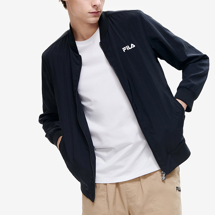 FILA Black Lightweight Breathable Jacket with Solid Logo Design F11M228705F-BK 圖 5