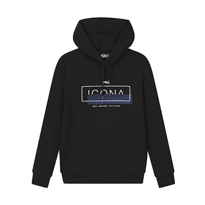 FILA Black Logo Print Casual Sports Sweatshirt F11M038220GBK