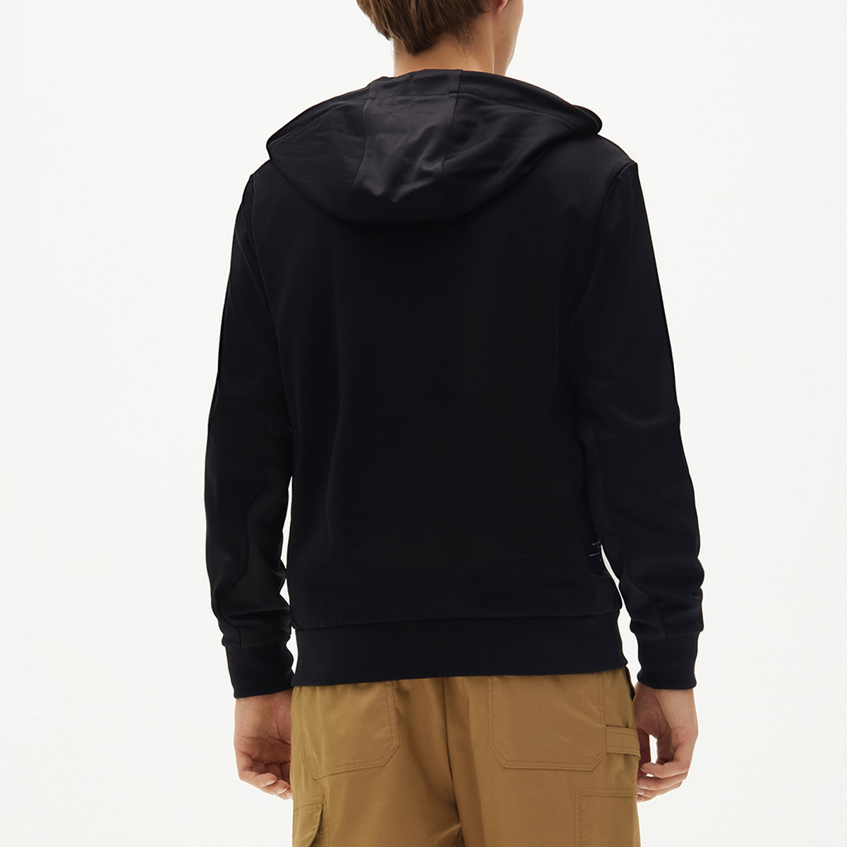 FILA Black Logo Print Knit Breathable Hooded Sports Jacket F11M138552F-BK 圖 7