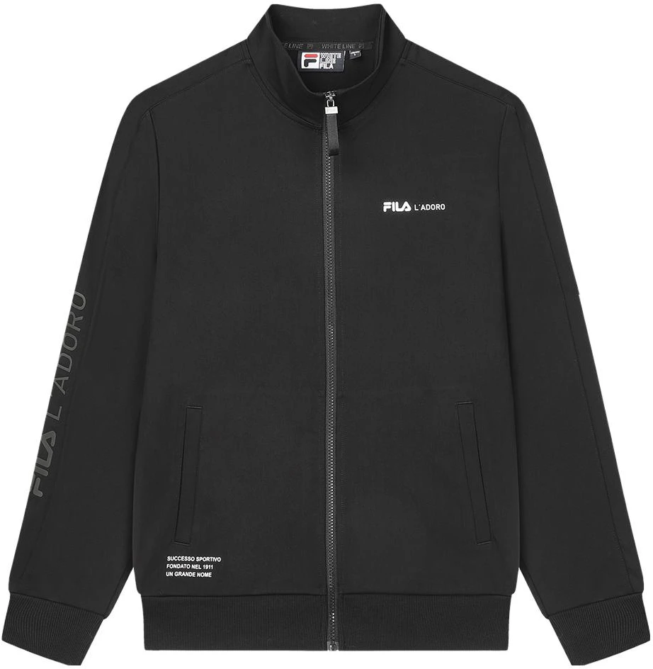 fila-black-logo-print-knit-casual-jacket-f11-m338506-f-bk