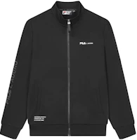 Order FILA Black Logo Print Knit Casual Jacket F11M338506F-BK