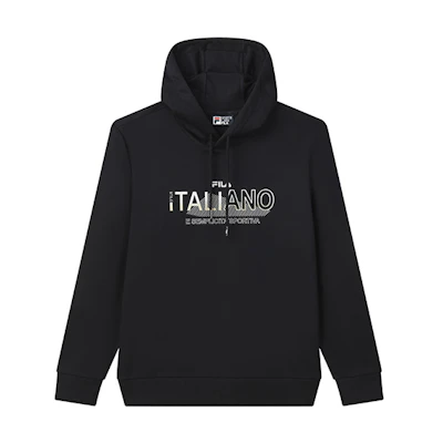 FILA Black Logo Printed Casual Sports Sweatshirt F11M132258F-BK