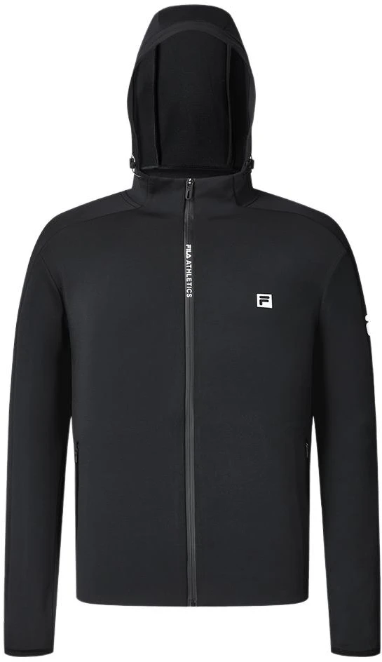 fila-black-logo-printed-loose-fit-knit-hoodie-jacket-for-fitness-a51-m411504-a-bk