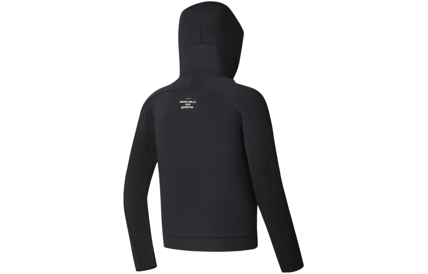 Lookbook FILA 黑色Logo印花寬鬆版針織健身連帽外套 A51M411504A-BK