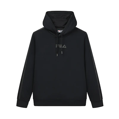 FILA Black Logo Printed Pullover Hoodie F11M147208F-BK
