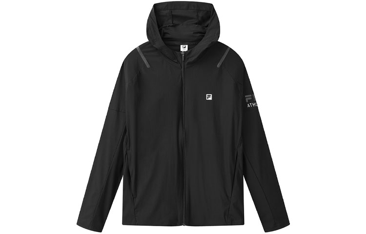 FILA Black Logo Printed Woven Sports Jacket A11M121503F-BK