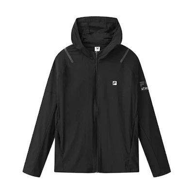 FILA Black Logo Printed Woven Sports Jacket A11M121503F-BK