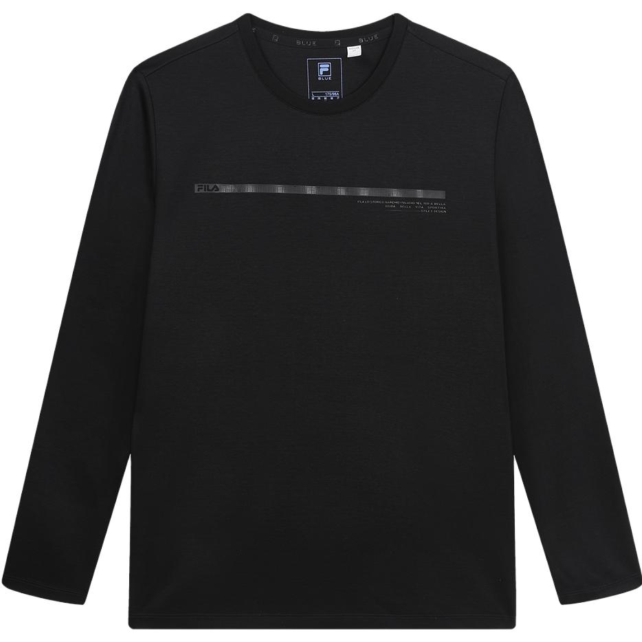 FILA Black Long-Sleeve Basic Casual Crewneck Sweatshirt F11M332206F-BK