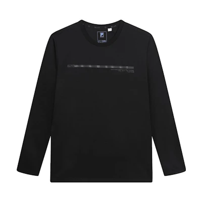 FILA Black Long-Sleeve Basic Casual Crewneck Sweatshirt F11M332206F-BK