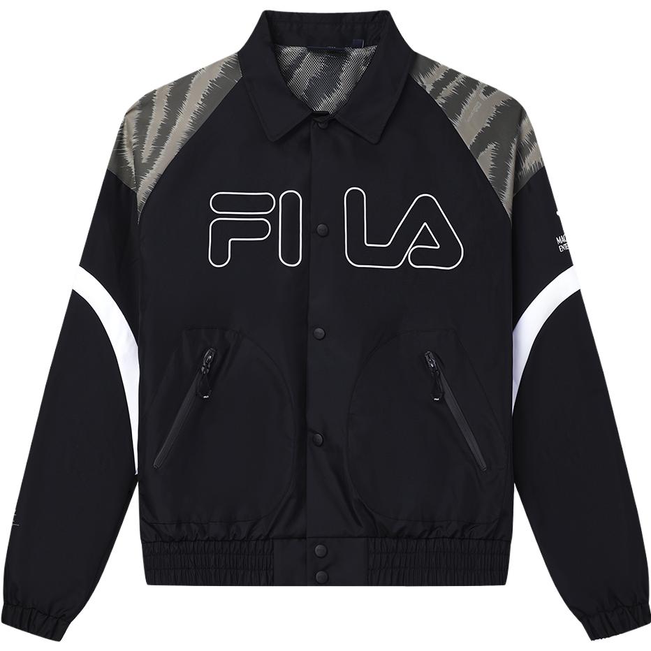FILA Black Long Sleeve Casual Woven Jacket - Fall Collection F11M339703FBK