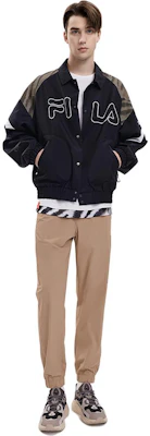 FILA 黑色长袖休闲梭织夹克 - 秋季系列 F11M339703FBK Purchase FILA 黑色长袖休闲梭织夹克 - 秋季系列 F11M339703FBK