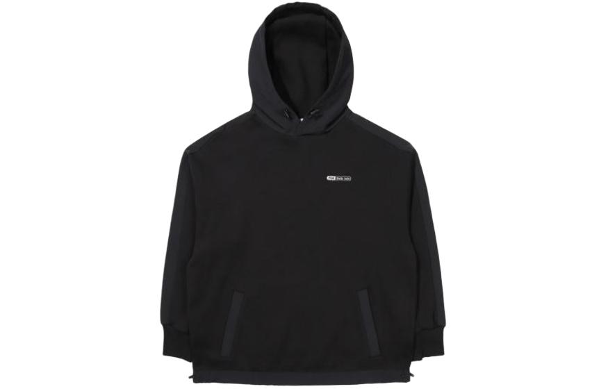 FILA Black Loose-Fit Hoodie with Embroidered Logo FS2POE1183X-BLK