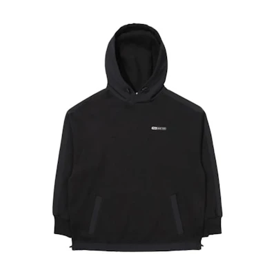 FILA Black Loose-Fit Hoodie with Embroidered Logo FS2POE1183X-BLK