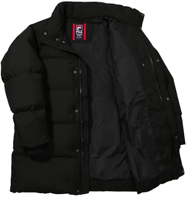 FILA Jaket Puffer Hitam Panjang Sedang dengan Kerah Standar FS2DJD4102X-BLK Shop FILA Jaket Puffer Hitam Panjang Sedang dengan Kerah Standar FS2DJD4102X-BLK