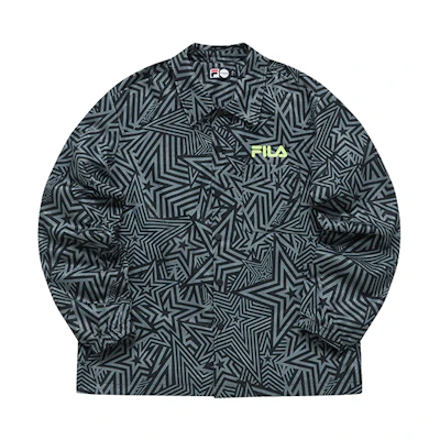 FILA Black Printed Collared Sports Woven Jacket T11M225704FBK