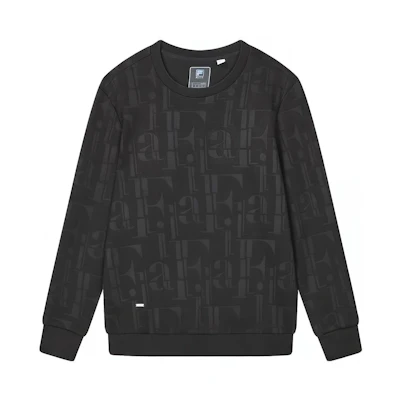 FILA Black Printed Pullover Sweatshirt - Casual Style F11M412203F-BK