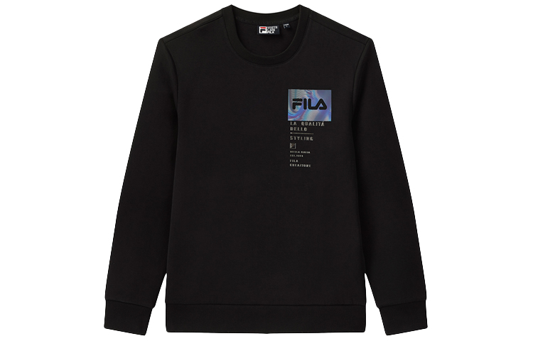 FILA Black Pullover Sports Sweatshirt F11M048237F-BK