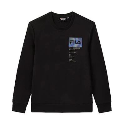 FILA Black Pullover Sports Sweatshirt F11M048237F-BK