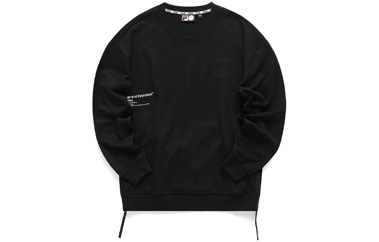 FILA Black Pullover Sweatshirt with Embroidered Lettering T11M111214F-BK