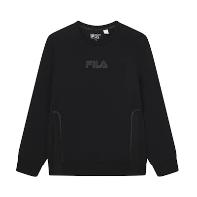 FILA Black Pullover Sweatshirt with Logo - Casual and Sporty F61M148210FBK