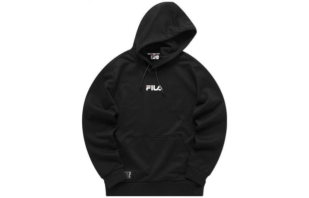 FILA Black Pullover Sweatshirt with Logo Print Casual Sportswear T11M113204F-BK
