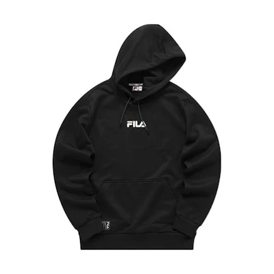 FILA Black Pullover Sweatshirt with Logo Print Casual Sportswear T11M113204F-BK