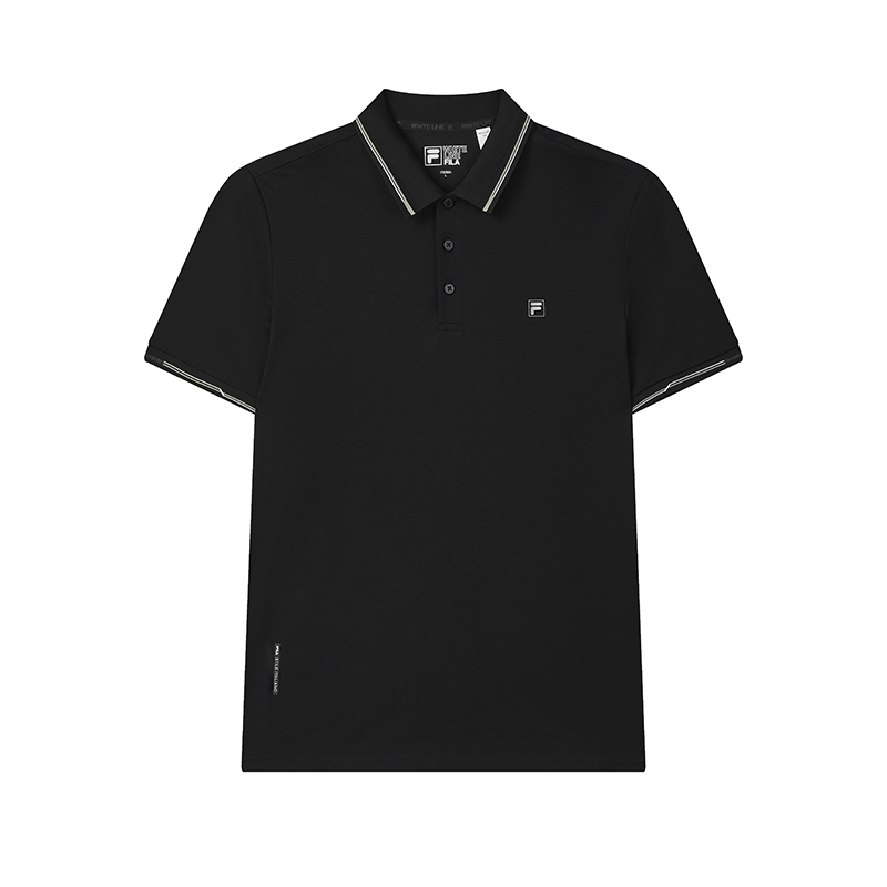FILA Black Short-Sleeve Polo Shirt - Stylish, Comfortable, Breathable. F11M523105FBK