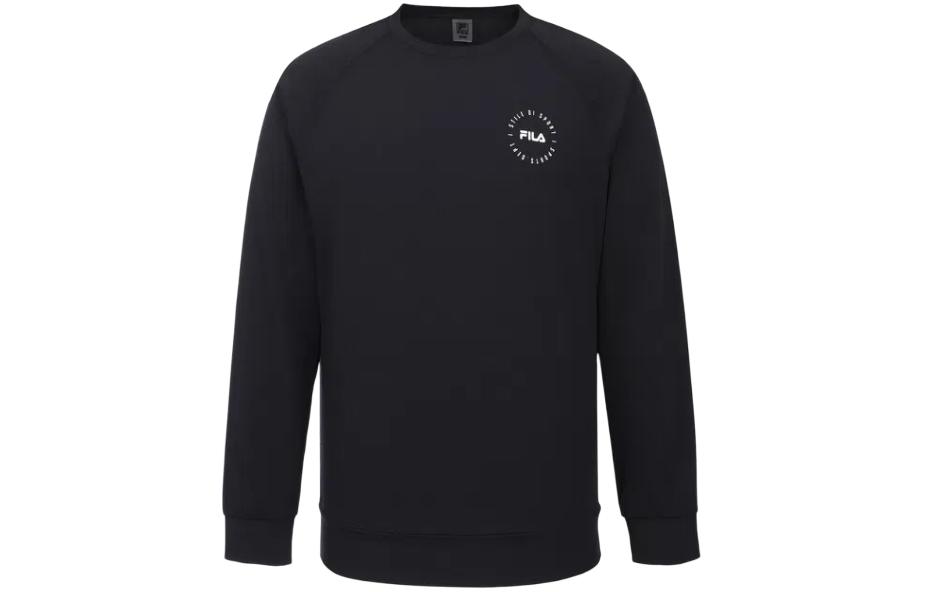 FILA Black Slim-Fit Logo Crewneck Long-Sleeve Sweatshirt FS2RTG2403M-BLK