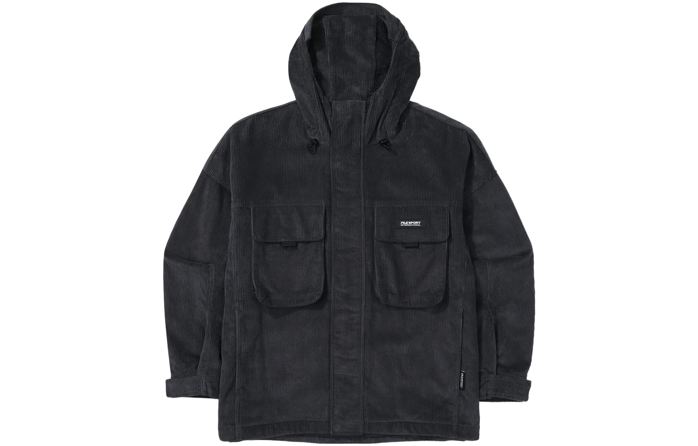 FILA Black Solid Color Hoodie Jacket FS2JKF4132X-CGY