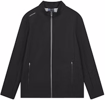 FILA Black Solid Color Knit Jacket - Casual Stand Collar Design F11M412502FBK FILA Black Solid Color Knit Jacket - Casual Stand Collar Design F11M412502FBK