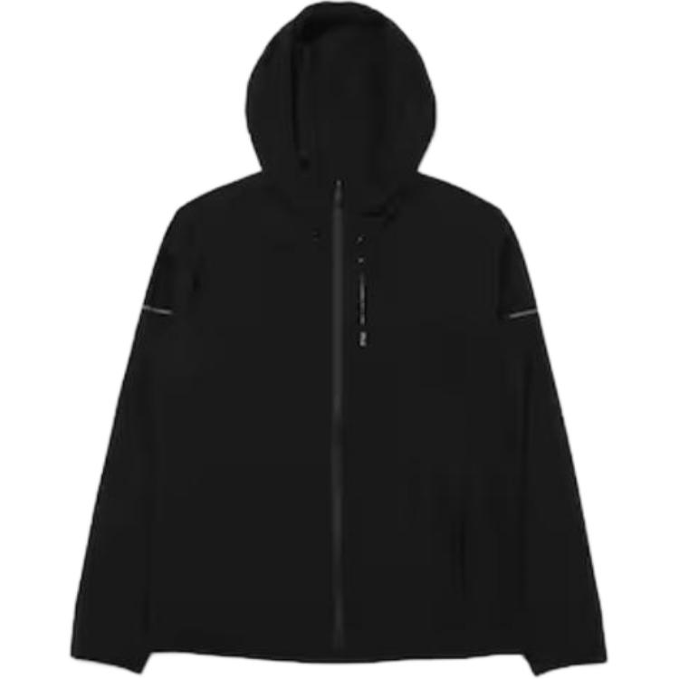 FILA Black Solid Color Zip-Up Hoodie Jacket FS2WTE1202M-BLK