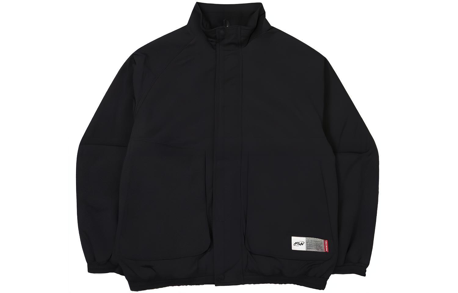 FILA Black Solid Color Zip-Up Loose Fit Track Jacket FS2JKF4103X-BLK