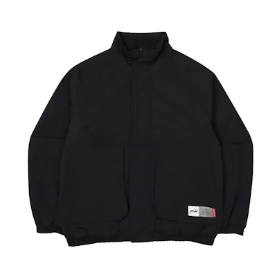 FILA Black Solid Color Zip-Up Loose Fit Track Jacket FS2JKF4103X-BLK