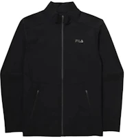 FILA Black Solid Color Zip-Up Slim Fit Jacket FS2FTG2201M-BLK FILA Black Solid Color Zip-Up Slim Fit Jacket FS2FTG2201M-BLK