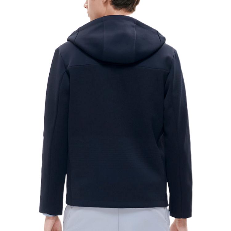 FILA Black Solid Logo Hoodie Jacket with Zipper F11M217503F-NV 圖 5