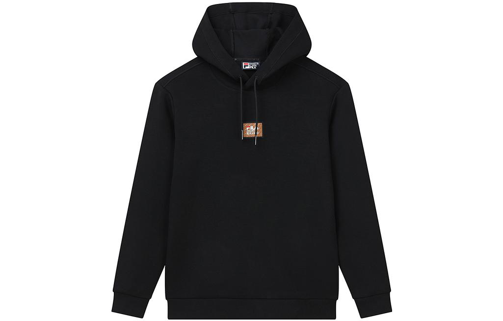FILA Black Solid Logo Pullover Hoodie Long Sleeve F61M218233FBK