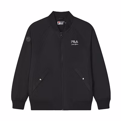 FILA Black Solid Loose Fit Woven Long Sleeve Jacket - Spring/Fall/Winter F11M248704F-BK