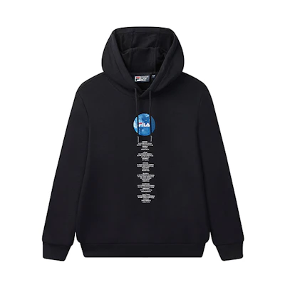 FILA Black Sports Knit Hoodie F51M038209F-BK
