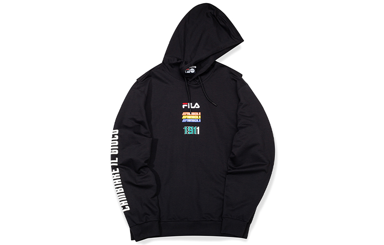 FILA Black Sports Knit Pullover Hoodie T11M032205F-BK