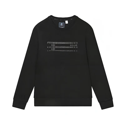 FILA Black Sweatshirt with Letter Print Design F11M312202F-BK