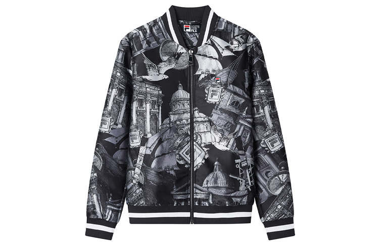 FILA Black Windproof Baseball Jacket F11M018725FBK 圖 2