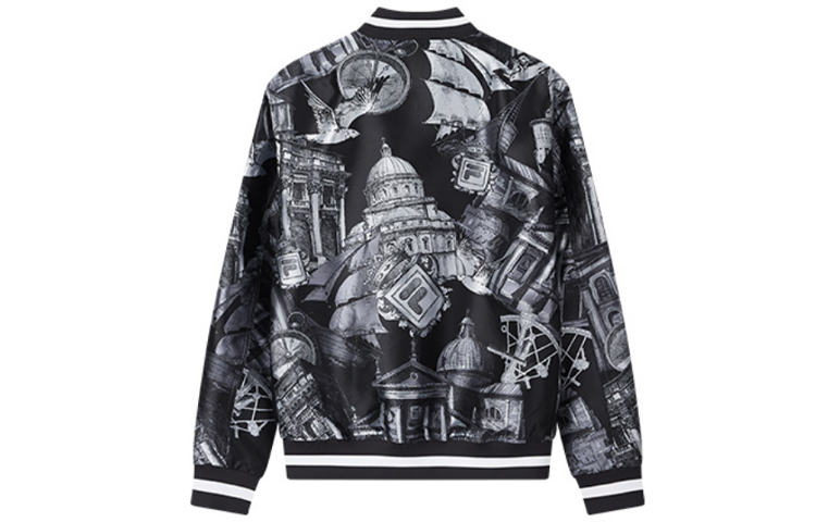 FILA Black Windproof Baseball Jacket F11M018725FBK 圖 3