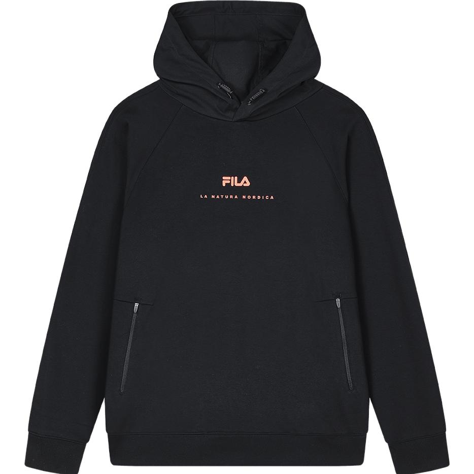 FILA Black Winter Hoodie Knit Casual Sweatshirt F11M349210F-BK