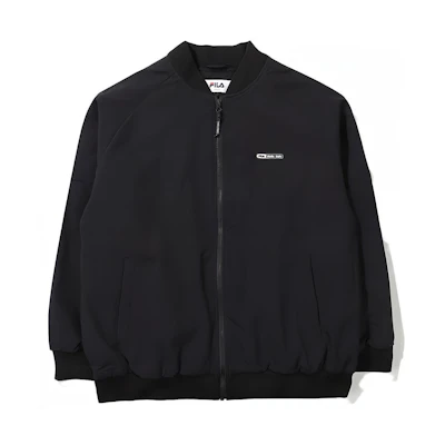 FILA Black Zipper Jacket with Logo Detailing FS2WTE1181F-BLK