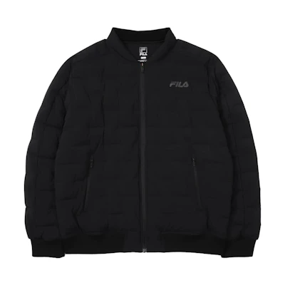 FILA Black Zipper Jacket with Logo Emblem and Letter Design FS2DJF4203M-BLK