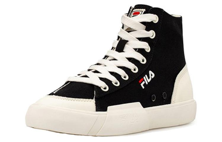 Order 휠라 블록 하이탑 캔버스 블랙/화이트 T12M034404FBK